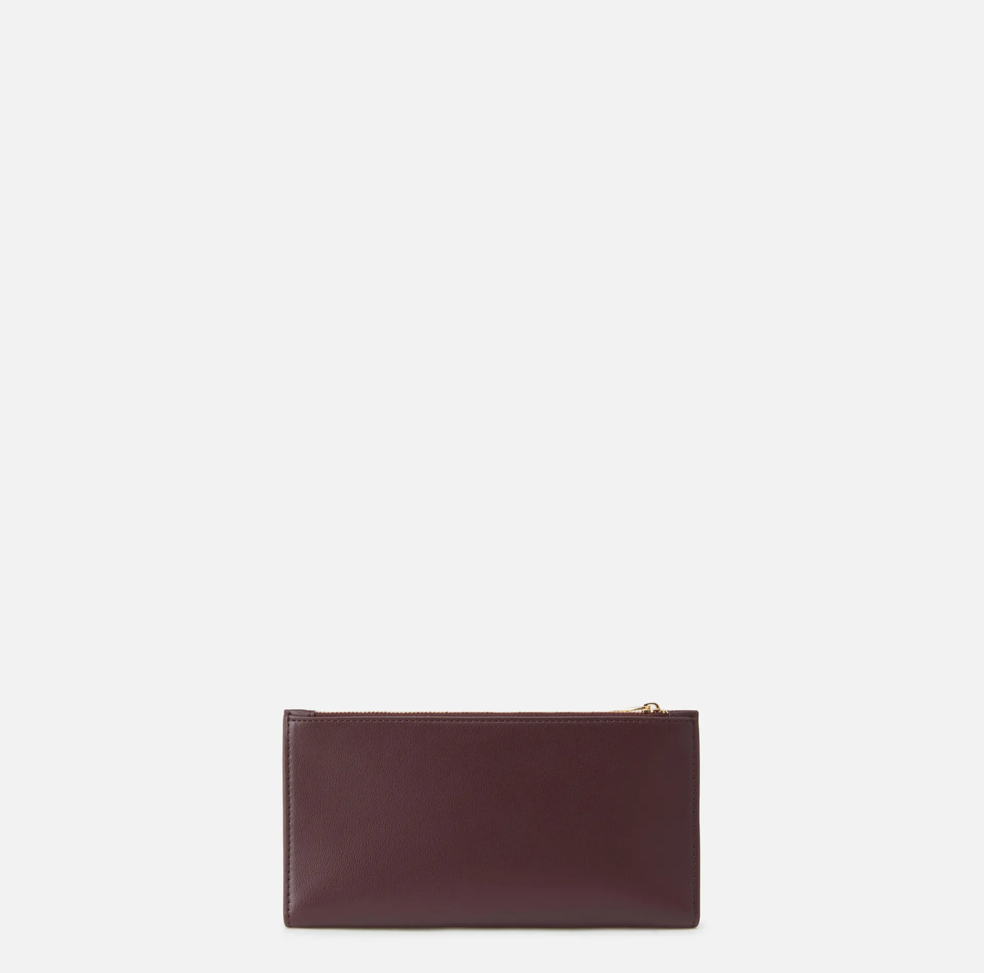 Elisabetta Franchi Clutch|Wallets|Wallet in synthetic material with golden metal shield RougeNoir