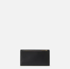 Elisabetta Franchi Clutch|Wallets|Wallet in synthetic material with golden metal shield Black
