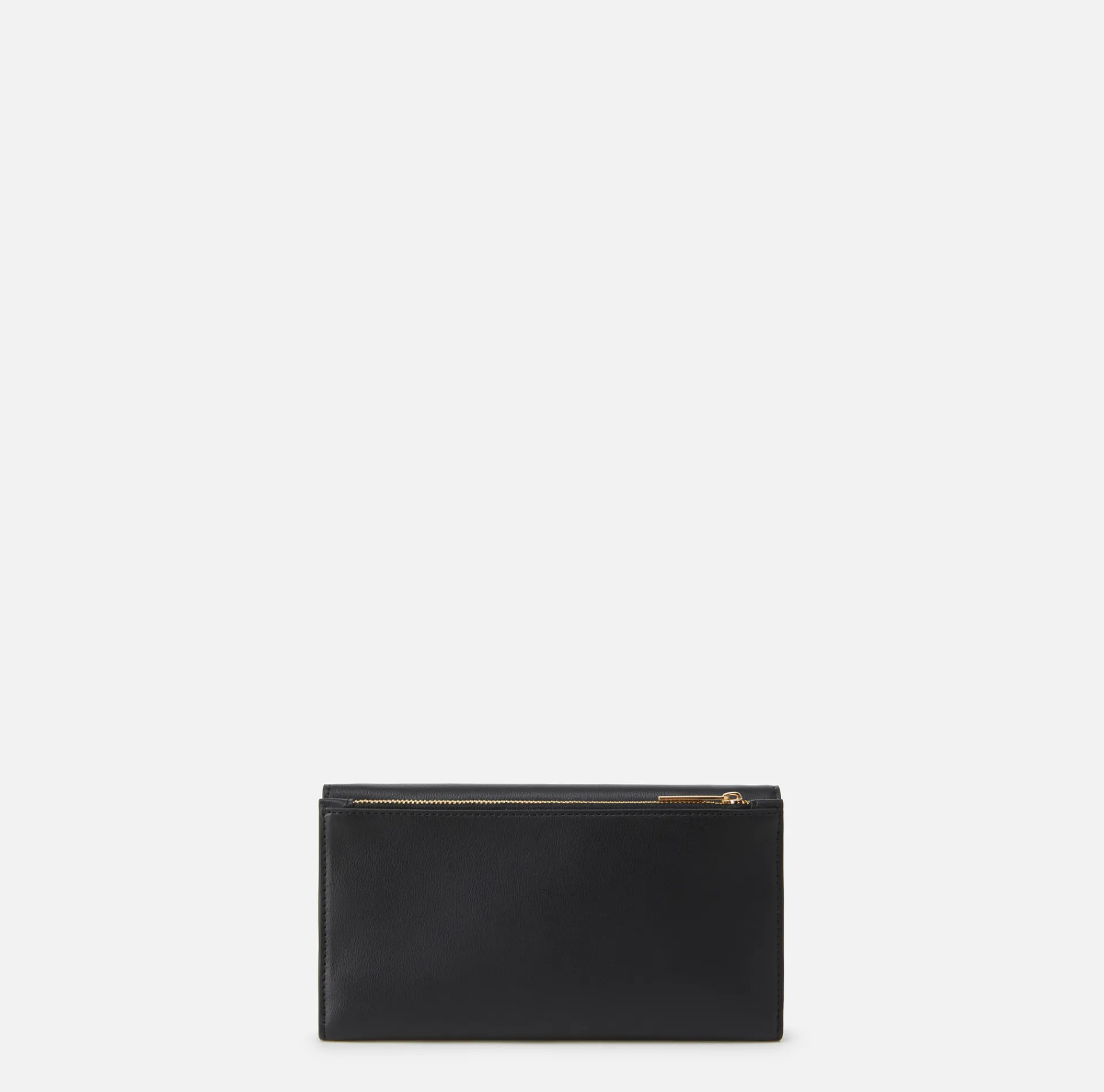 Elisabetta Franchi Clutch|Wallets|Wallet in synthetic material with golden metal shield Black