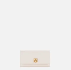 Elisabetta Franchi Clutch|Wallets|Wallet in synthetic material with golden metal shield Butter