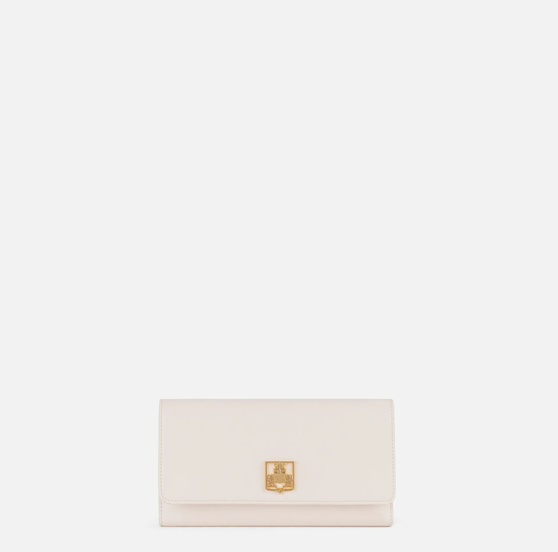 Elisabetta Franchi Clutch|Wallets|Wallet in synthetic material with golden metal shield Butter