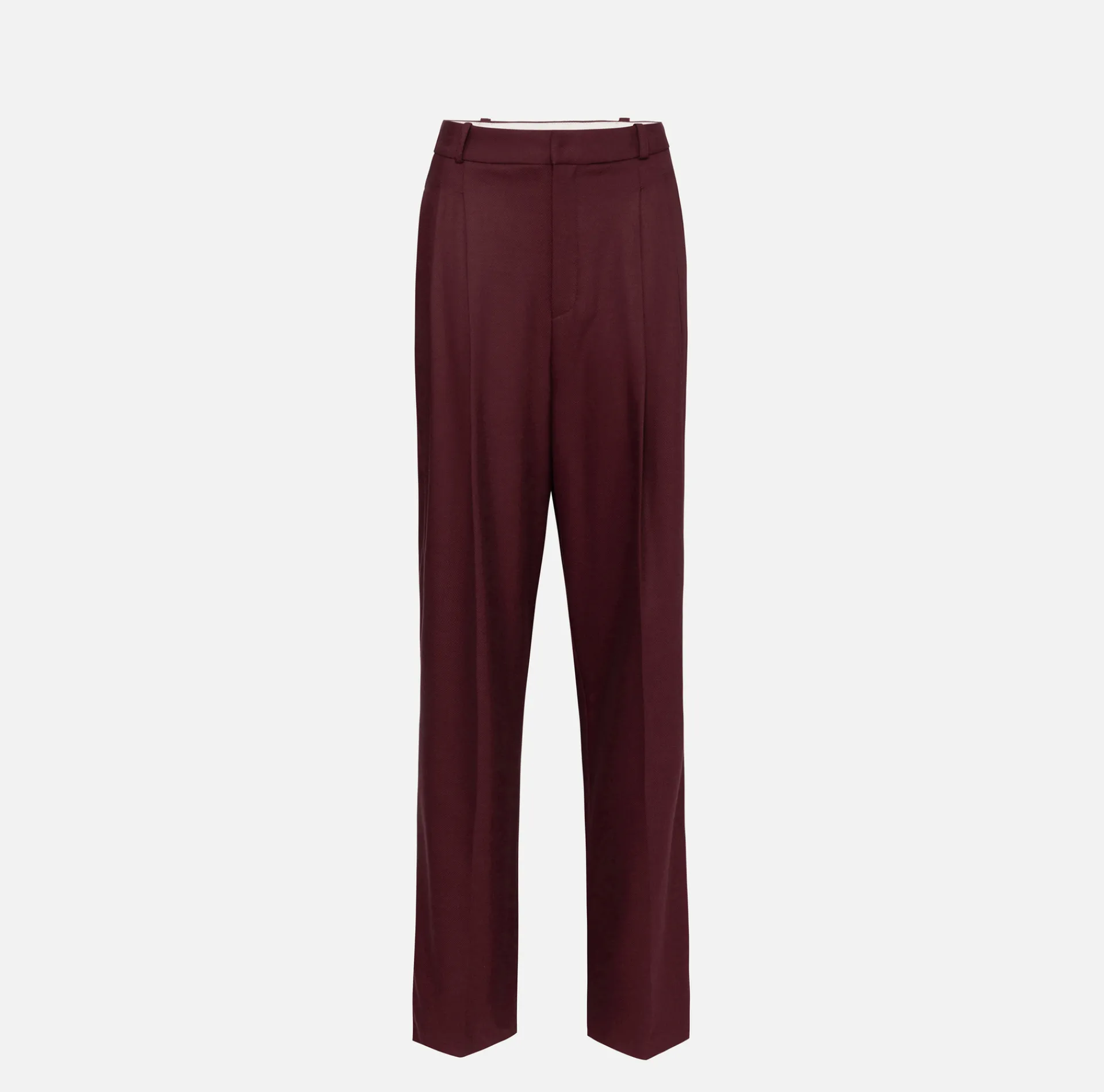 Elisabetta Franchi Trousers And Shorts|Wide leg trousers with double darts in stretch cool wool fabric RougeNoir