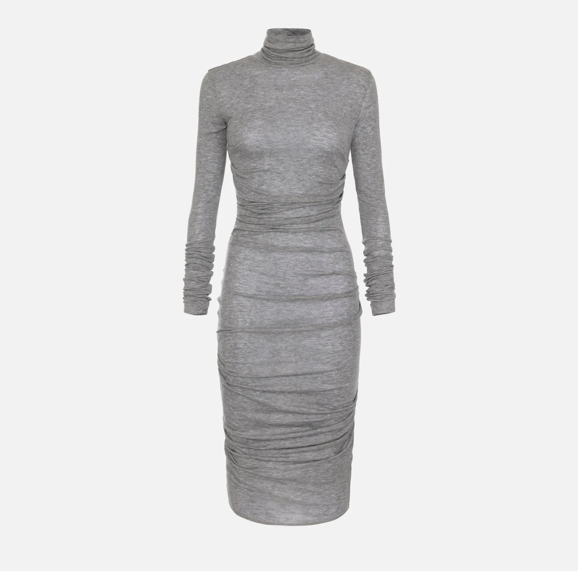 Elisabetta Franchi Midi Dresses|Dresses|Wool and jersey midi dress with logo