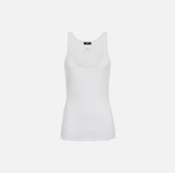 Elisabetta Franchi Top And T-Shirts|Wool and jersey top with logo Ivory