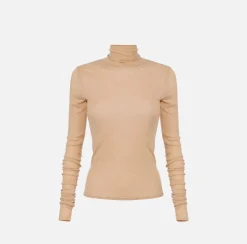 Elisabetta Franchi Top And T-Shirts|Wool and jersey turtleneck with logo