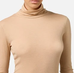 Elisabetta Franchi Top And T-Shirts|Wool and jersey turtleneck with logo