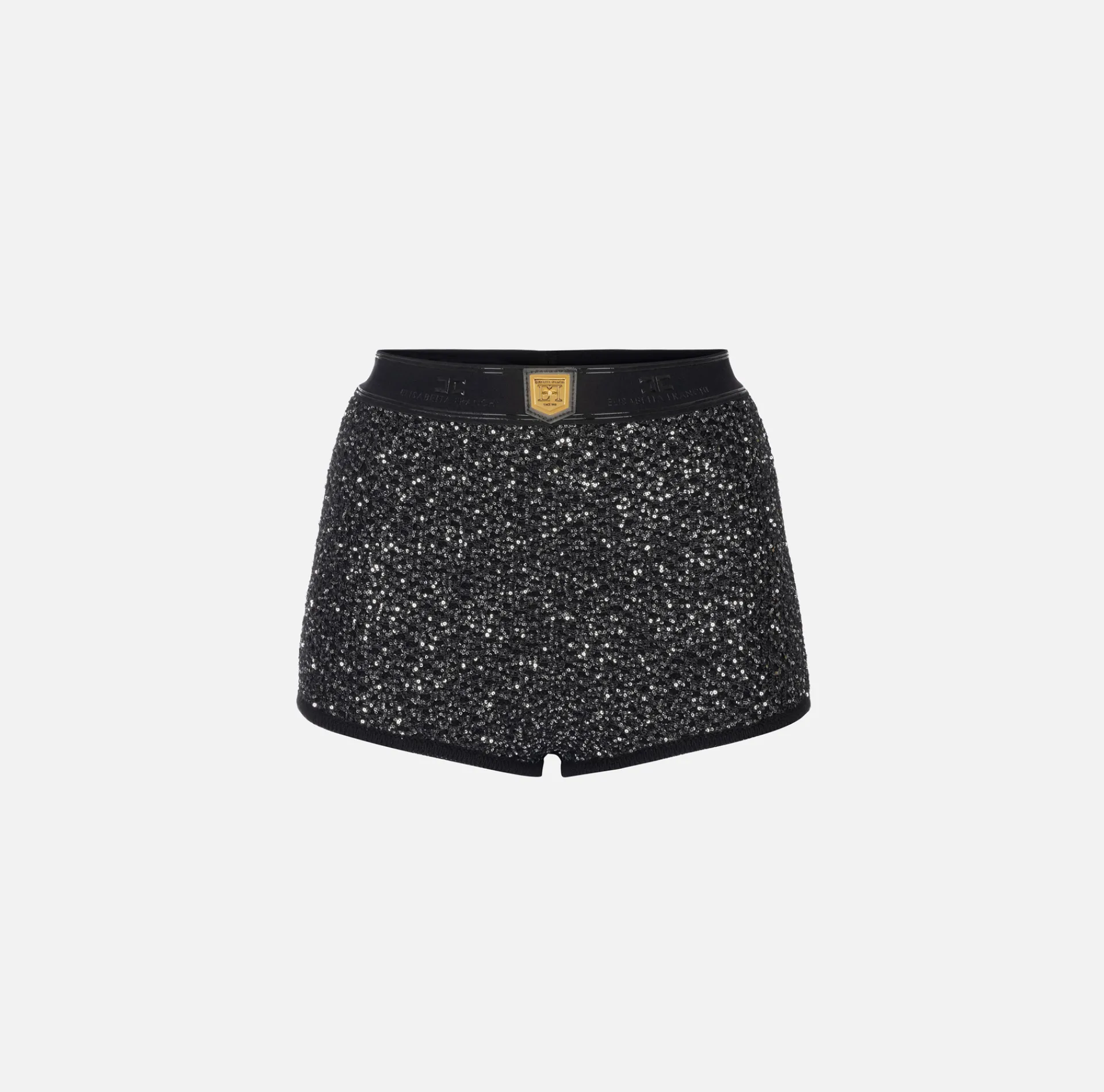 Elisabetta Franchi Trousers And Shorts|Wool shorts with sequin thread