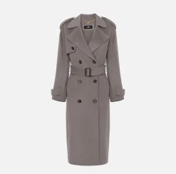 Elisabetta Franchi Coats And Jackets|Wool trench coat