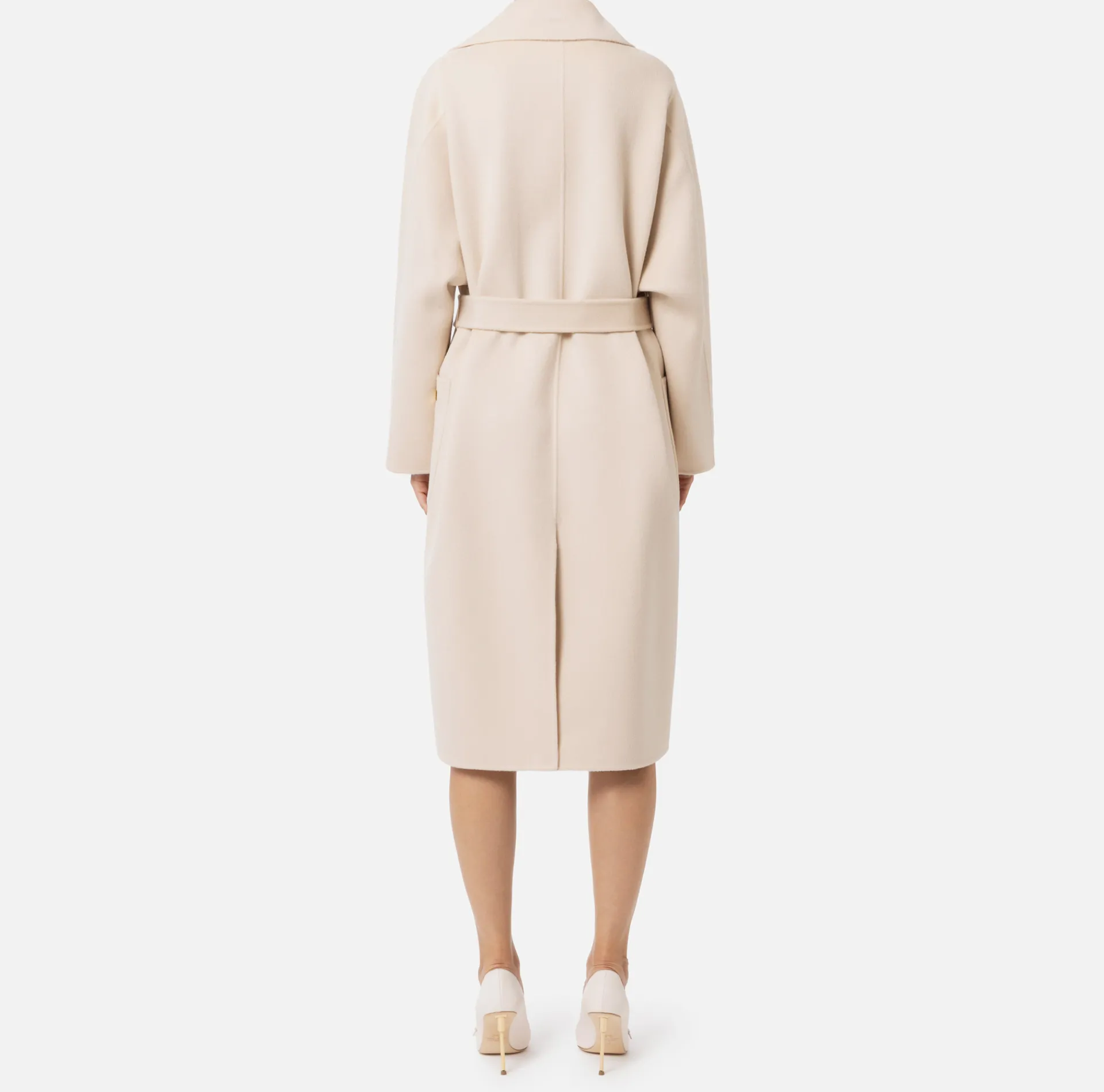Elisabetta Franchi Coats And Jackets|Wool wrap coat Latex